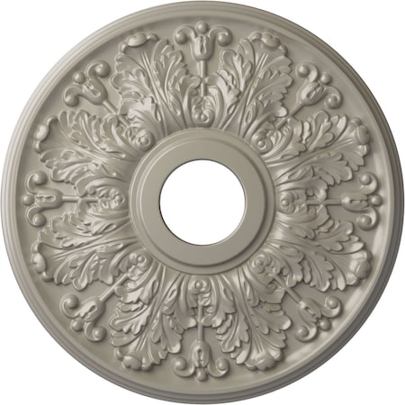 Ekena Millwork Apollo Ceiling Medallion (Fits Canopies up to 5 5/8"), 16 1/2"OD x 3 5/8"ID x 1 1/8"P, Pearl White CM16APPWS